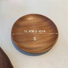 1 Set Rosewood Round Fruit Plate, Wooden Base, Available In Multiple Models - Acacia Wood Disc Base - View 9