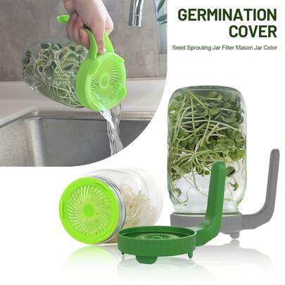 1pc ABS Plastic Seed Sprouting Lid, Bean Sprout Jar Filter, Mason Jar Sprouting Lid, Sprouting Mesh