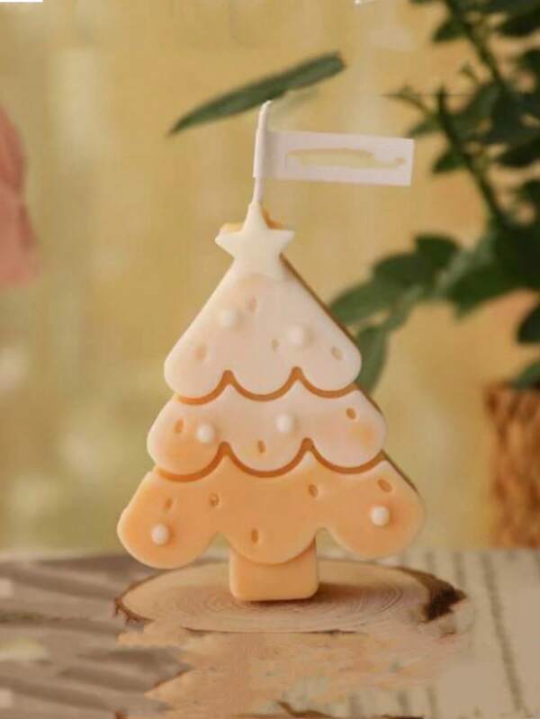 1pc Christmas Tree Shaped Wax Melt Candle Silicone Mold, Gypsum Figurine Craft Mold