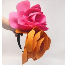 Fashionable Women's Rose Flower Hair Net Hair Accessories Beach Party Headband Decorative Accessories, Tiny Hats, Derby Hat , Mini Fascinator, Mini Cap