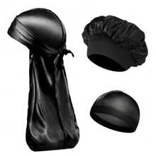 3 peças gorros casuais de poliéster de cor sólida, para todas as estações