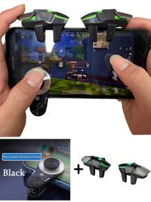 Six-Finger Gamepad With High-Sensitivity Buttons And Aim Assist For Mobile Gaming - Compatible With IPhone, Android And IPad