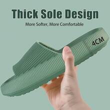 Rosyclo Cloud Slippers Women And Men, Pillow House Slippers Shower Shoes Indoor Slides Bathroom Sandals, Ultimate Comfort, Lightweight, Thick Sole, Non-Slip, Easy To Clean - Green - View 5