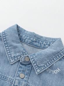 Balabala Boys Denim Jacket 2025 Casual Cotton Outerwear By Designer SICO IP - Denim Medium Blue - View 3