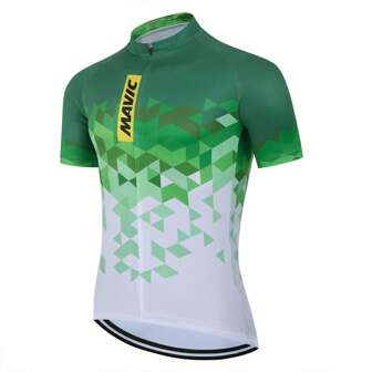 ETIXXL Men'S Quick-Dry Cycling Jersey With Rear Pocket - Breathable, Moisture-Wicking MTB Shirt For Biking & Riding, Geometric Design, Short Raglan Sleeves, Zip Placket, All-Season Sports Top, Cycling Apparel|Geometric Pattern Shirt|Breathable Fabric