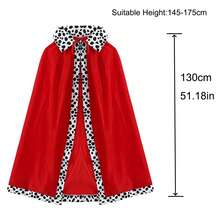 130cm 90cm Carnival Party Cape King Prince Cosplay Costume Crown Wand Shawl Activity Party Performance Costume Halloween - Multicolor - View 8