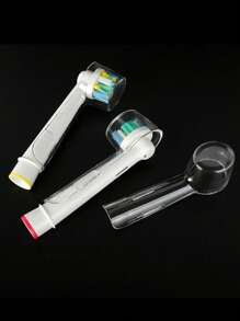 5pcs Transparent PC Dustproof Brush Head Protective Cover Portable Travel Toothbrush Protective Covers Suitable For Circular Brush Head Travel Toothbrush Storage Essential