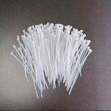 100 piezas de bridas de plástico de alta resistencia de 6 pulgadas/12 pulgadas, con gran resistencia a la tracción, para sujeción y amarre en interiores y exteriores, autobloqueantes, de nailon blanco - Blanco - Ver 5