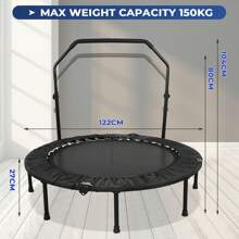 ADVWIN Trampoline Rebounder Max Load 200KG, Fitness Trampolines With Adjustable Foam Handle, Suitable For Adult Indoor/Outdoor Workout