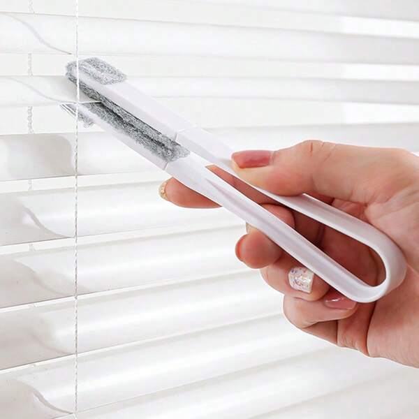 فرشاة تنظيف متعددة الأغراض، مناسبة لتنظيف الستائر والمراوح ومنافذ المكيف، جسم الفرشاة 1 + 6 رؤوس فرشاة