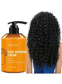 9.47 Oz Curl Defining Cream, Infused With Argan Oil, Moisturizing Leave-In Conditioner, Hydrating And Nourishing, Anti-Frizz, Enhances Elasticity, Moisturizing And Long-Lasting Styling, Suitable For Dry, Wavy, Curly And Other Hair Types, Castor Oil Curl Defining Cream, Makes Hair Look Shiny And Lustrous. Unisex