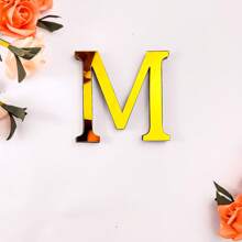 1 Piece 3D Acrylic Mirror Letter Art Wall Sticker - Light And Shadow Intertwined Space Aesthetic Symbol, Gold/Silver/Black/Rose Gold Oversized Letters Self-Adhesive Home Decorative Letter Logo Art Sticker, Artistic 3D Thickened Acrylic Mirror Letters Wall Sticker (3.93/5.9/7.87/11.81 Inches)