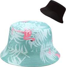 Reversible Bucket Hat For Women, Cute Beach Fisherman Style - Flamingo - View 1