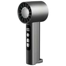 WOOSENHWO Ventilador portátil de mano mini USB, refrigeración potente, diseño compacto para dormitorio, camping, uso al aire libre, ventilador de cuello para el verano - Gris - Ver 2