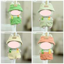 1pc Outfit Only (No Doll), Suitable For 17cm 1st/2nd/3rd Generation Doll, Includes Overalls, Hat, Top, Accessories, Party Costume Clothing - Multicolor - View 3