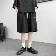 Men's Top And Bottom Set, T-Shirt, Summer Clothes, Short Sleeves, Top And Bottom 2-Piece Set, Plain, Sweat, Sportswear, Shorts, T-Shirt, Sweat-Absorbing, Quick-Drying, Casual, Large Size, Stylish, Spring/Autumn