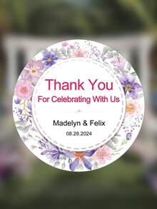 Personalized Thank You Stickers, Round Thank You Stickers Wedding Birthday Party Business Shower, Party Favor Labels, Candle Favor Stickers,A Sweet Thank You Stickers, Party Favor Tags, Wedding Gift Bag Back To School Gift. Wedding Favor Ideas, Bridal Shower Favors, Modern Minimalist Stickers - Multicolor - View 30