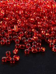 GO2CJBEADS 10 جرام متعدد الألوان حبيبات زجاجية دائرية بقطر 2 مم بخط فضي للاستخدام في صناعة الأساور DIY