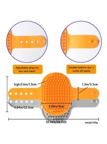 2 pièces/set Brosse de toilettage pour animaux de compagnie, brosse de shampooing pour animaux de compagnie avec poignée à boucle réglable, convient aux chiens et chats à poils courts et longs, massage doux