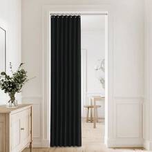 Local Delivery Black Blackout Curtains 63 Inch Length, Room Darkening Thermal Insulated Noise-Reducing Black Out Curtains For Bedroom Living Room Windows, Back Tab Rod Pocket, W52 X L63 Inches, 2 Panels - 黑色 - 查看 10