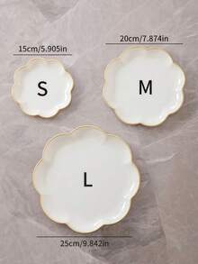 1/3pcs Luxury Multipurpose Floral Pattern Storage Trays - White - View 6