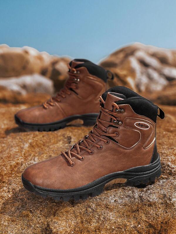 Plus Size Men's Camouflage Outdoor Hiking Shoes, Desert Boots, Safety Work Boots, Lightweight Durable Military Combat Boots, Comfortable Camo High-Top Shoes, New Tactical Delta Trekking Mountaineering Boots