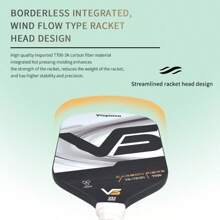 VISPINVO 16MM Edgeless Pickleball Paddle, 3K T700 Thermoformed Raw Carbon Fiber Pickleball Paddle, USAPA Approved, Foam Injected Edges For Expanded Sweet Spot, Control And Balance