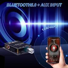Bluetooth Audio Amplifier Board, ZK-TB21 2.1CH 50W X 2 +100W Subwoofer Power Amp With Treble And Bass Control, Bluetooth5.0 And AUX Inputs, Stereo Digital AMP For DIY Home Speakers - Black4 ZK-1002 - View 4