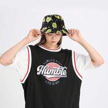 Reversible Bucket Hat For Women, Cute Beach Fisherman Style - Avocado Black - View 11