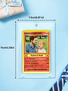 1张定制金属卡，个性化游戏风格卡片，可定制为礼品卡，父亲节礼物送给爸爸、爷爷 - 彩色 - 查看 6