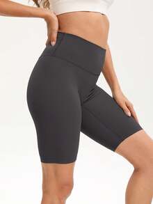 6 Pack Biker Shorts For Women-8" Workout Athletic Gym Sports Yoga Shorts Pants High Waist Cycling Shorts(There Are Also 3 Separate Pockets In The Waist For Mobile Phones) - 6 color combinations 1 - 查看 8