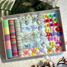 190pcs Women Hair Scrunchies, Hair Ties, Disposable Hair Rings, Hair Accessories Set, Suitable For Casual And Decoration, Claw Clips