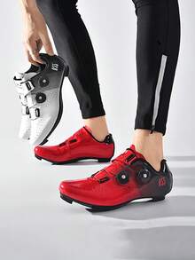 Unisex SPD Cycling Shoes, Suitable For Peloton Indoor Cycling And Outdoor Biking, Compatible With Cleats, Non-Slip And Durable, Lightweight And Comfortable - Red - View 10
