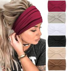 Tobeffect Knotted Headbands For Women African Boho Paisley Printed Bandanas Wide Hairband Head Bands For Women's Hair Thick Large Head Wraps Turbans Hair Accessories