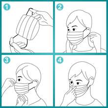 [50片]黑色一次性口罩，3层成人口罩，弹性耳环口罩，透气舒适，耳挂式，适用于家庭、办公室、学校、户外，一次性耳挂，居家、旅行、办公室、学校、工作、户外 - 黑色 - 查看 10