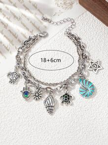 1 pieza Nuevo brazalete estético metálico de verano con estilo