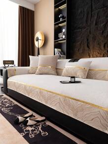 1 bucată husă de pernă de canapea în stil european, design minimalist de lux, anti-alunecare, anti-praf, anti-zgârietură, decor pentru dormitor, sufragerie, birou, studiu, potrivit pentru toate anotimpurile