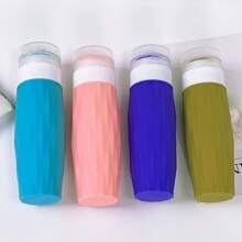 4pcs/Set 90ml Silicone Refillable Travel Bottles, Squeeze Type Portable Containers For Outdoor Travel, Business Trip And Home Use