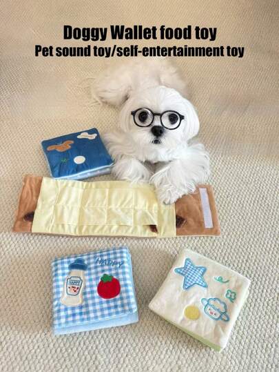 1 套狗狗零食益智玩具 - 可折叠宠物益智喂食器玩具，卡通可爱慢速喂食器，喂食训练互动玩具