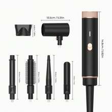 Foldable Multi-Barrel Curling Iron & Hair Dryer Set With Air Concentrator Nozzle - EU C Type Plug(220-240V) - View 3