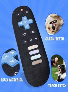 互动吱吱作响和皱巴巴的毛绒遥控狗玩具 - 有趣的新奇宠物礼物，适合小狗出牙