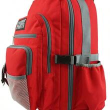 Unisex Heavy Duty Clear Rolling Backpack ,Wheeled School Backpack Book Bag Daypack With Multiple Pockets, Red, Teen-Adult, PVC - Multicolor - View 3