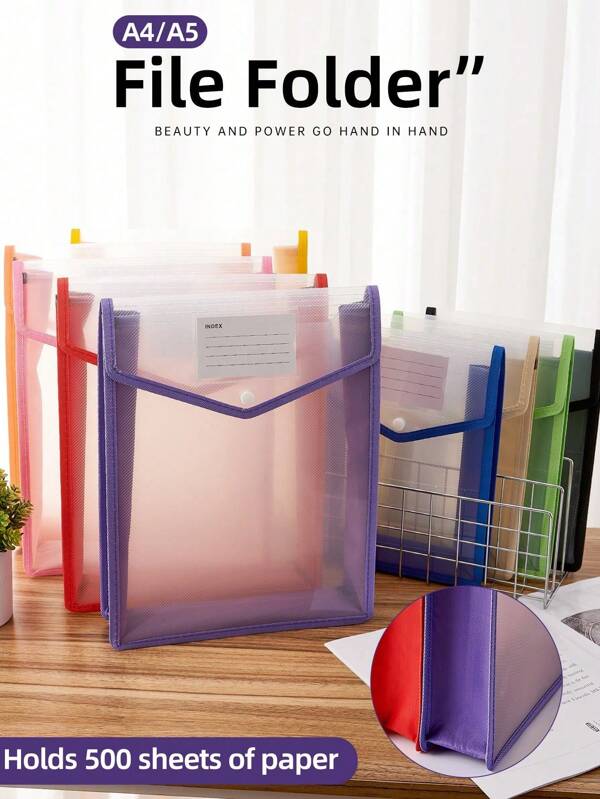 File Folder, Holds 500 Sheets Of Paper, For Office, Contracts, Test Papers, Materials, Pregnant Women's Examination Reports, Schools Back To School,Back To School,School Supplies,Back To Class