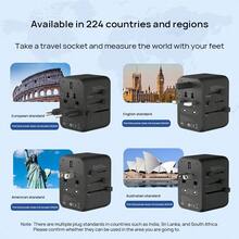 PHILIPS SPB1005B/93 便携式适配器，4 端口快速充电，可同时为 4 台设备充电，非常适合 Vlog 和出国旅行，兼容 200 多个国家和地区