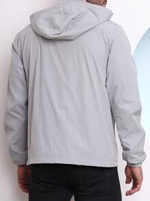 Vukkin M 522 Men's Windbreaker Jacket - Light Grey - View 5