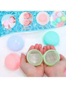 12/20Pcs Reusable Water Balloons, Pool Beach Water, Outdoor Summer Kit, Magnetic Water Ball For Outdoor Activities,Birthday Gifts For Friends And Family, Outdoor Accessories, Beach Essentials, Pool Float