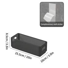 1/2/4 piezas Estante de almacenamiento plegable para gabinete, caja de almacenamiento de plástico sin perforación montada en la pared, estante de almacenamiento multifuncional para botellas de especias, película de envoltura, esponja del fregadero, organizador de almacenamiento de cocina - Multicolor - Ver 17