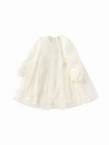 Balabala 2025 New Girls Princess Dress, Tulle A-Line Fairy Style Party Dress - White Tone - View 2