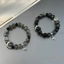 New Chinese-Style Ice Crack Beaded Bracelet Men's  Men's High-Value Niche High-End Running Ring Bracelet Men