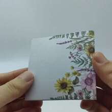 1 Piece Of Wildflower Square Sticky Notes, Suitable For Offices, Schools, And Homes - Flower Design, Paper Material, Ideal For Organization And Reminders, Office Supplies | Flower Stickers | Durable Adhesive